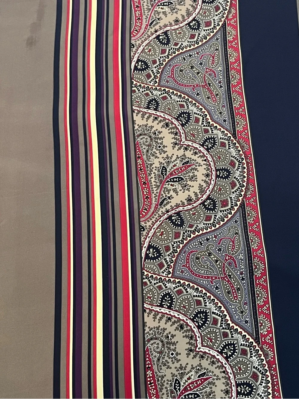 Vintage Talbots 100% Silk Paisley Boho Equestrian Old Money Square Scarf